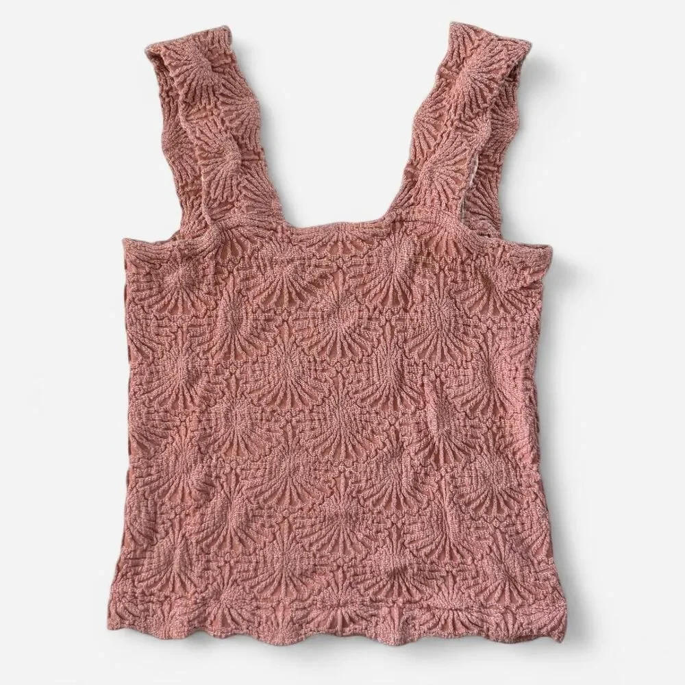 Free People Love Letter Cami in Dusty Rose Boho Pink - Women's Size M/L